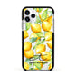 Personalised Lemons of Capri Apple iPhone 11 Pro in Silver with Black Impact Case
