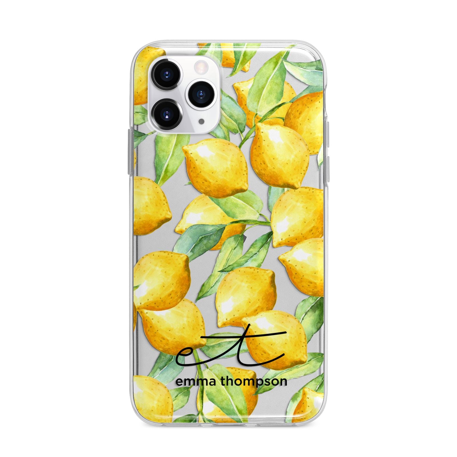 Personalised Lemons of Capri Apple iPhone 11 Pro in Silver with Bumper Case