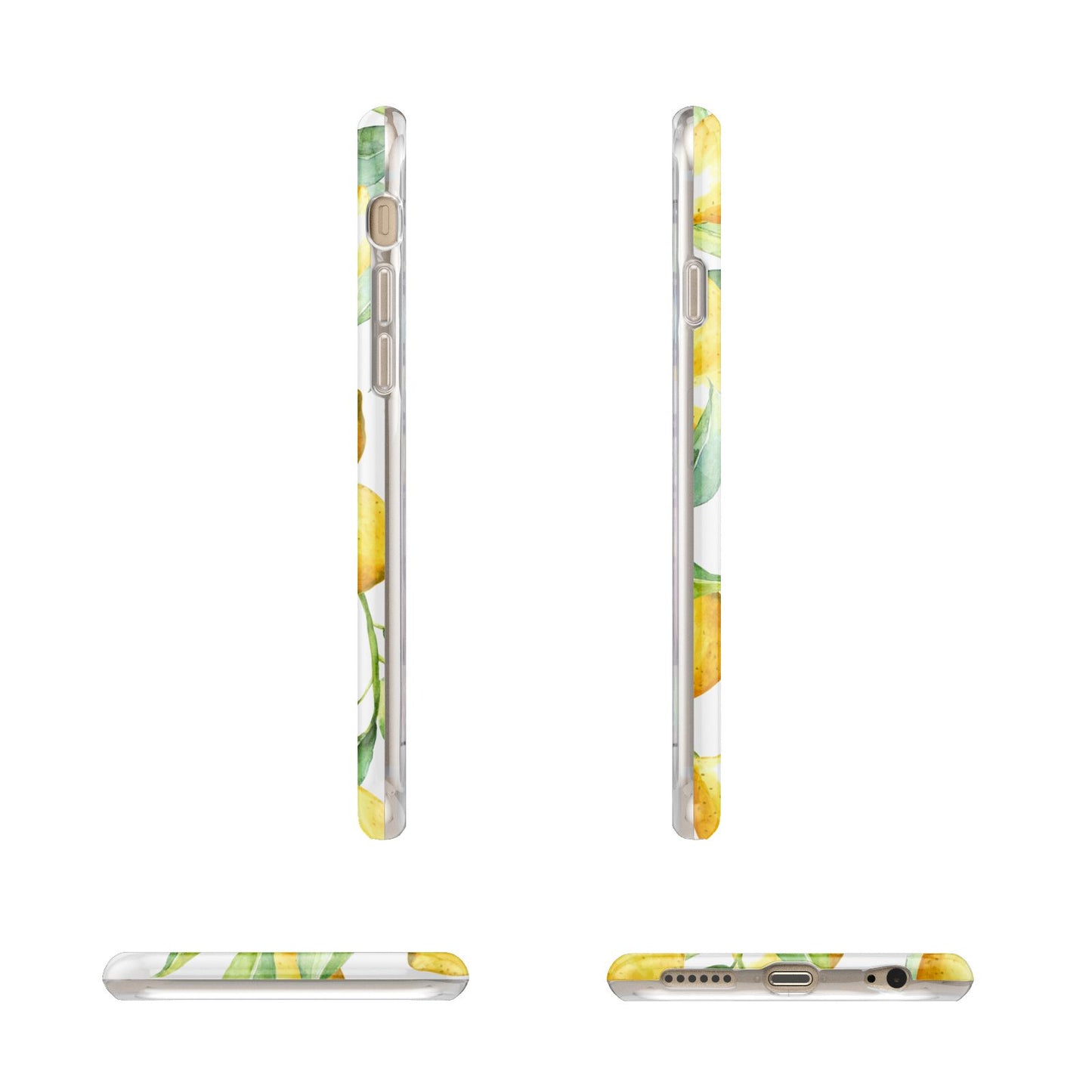 Personalised Lemons of Capri Apple iPhone 6 3D Wrap Tough Case Alternative Image Angles