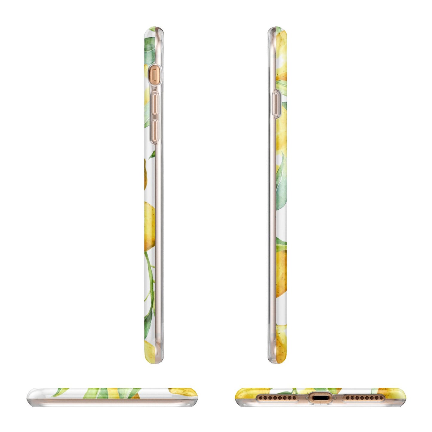 Personalised Lemons of Capri Apple iPhone 7 8 Plus 3D Wrap Tough Case Alternative Image Angles