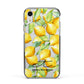 Personalised Lemons of Capri Apple iPhone XR Impact Case Black Edge on Silver Phone