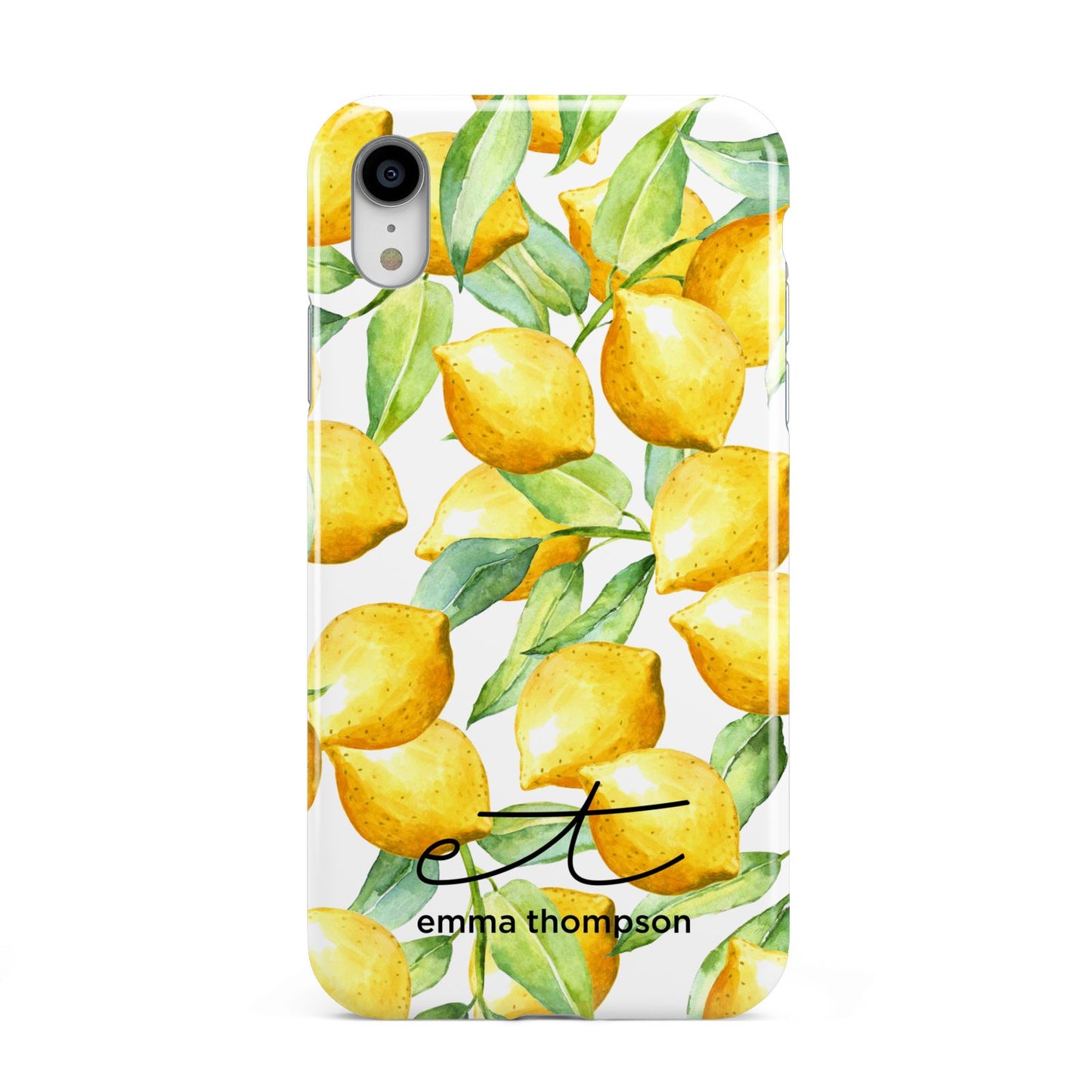 Personalised Lemons of Capri Apple iPhone XR White 3D Tough Case