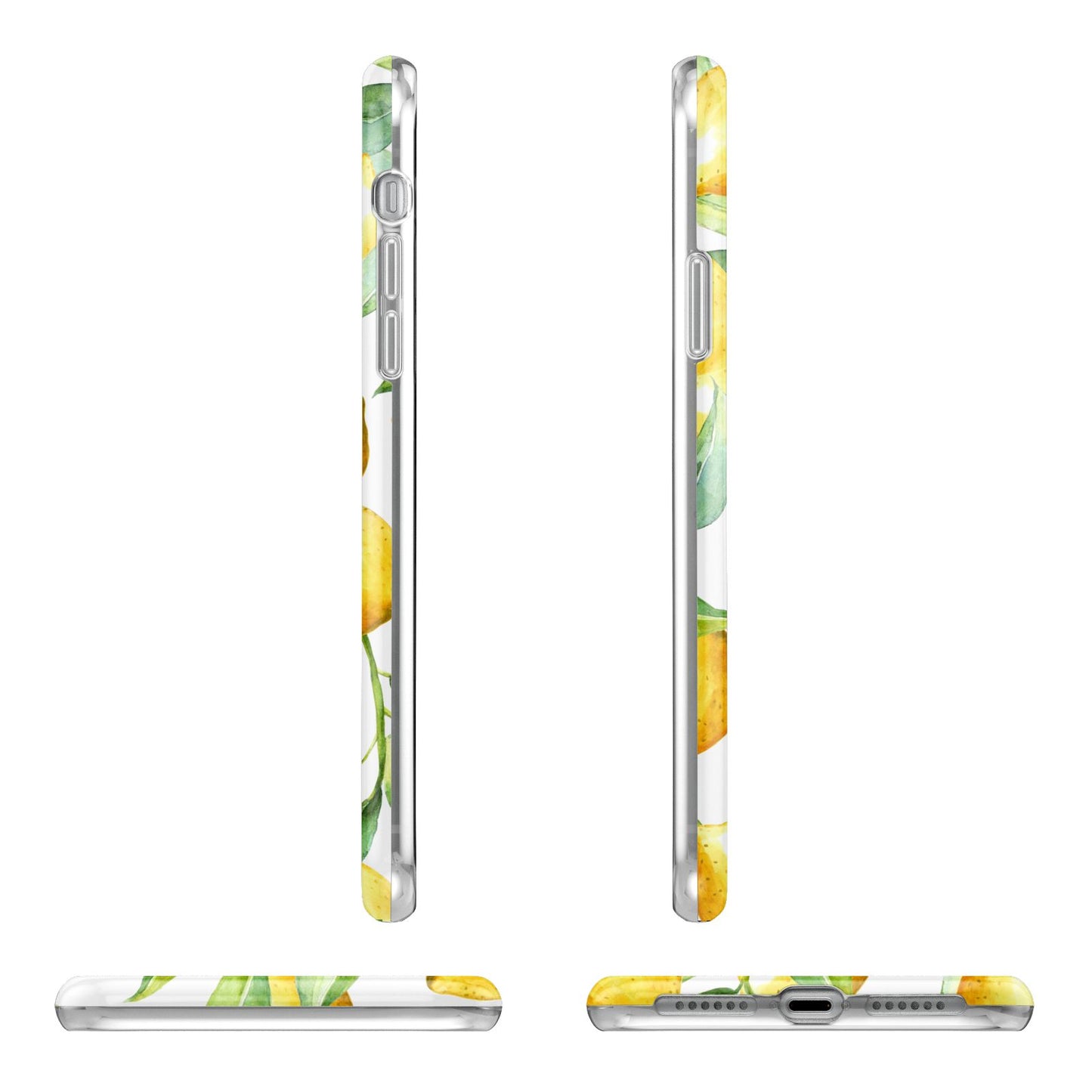 Personalised Lemons of Capri Apple iPhone XR in White with 3D Wrap Tough Case Alternative Image Angles