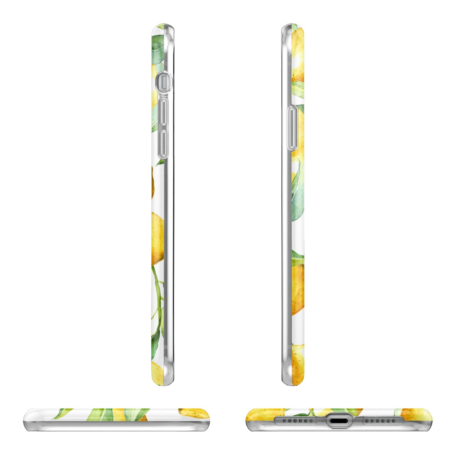 Personalised Lemons of Capri Apple iPhone XR in White with 3D Wrap Tough Case Alternative Image Angles