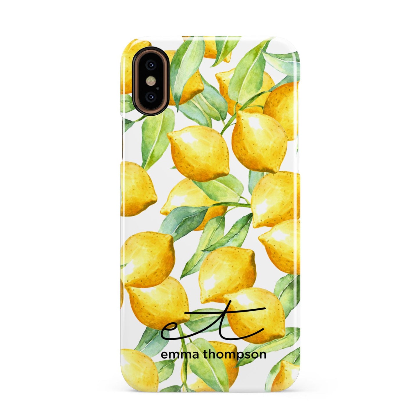Personalised Lemons of Capri Apple iPhone XS 3D Snap Case