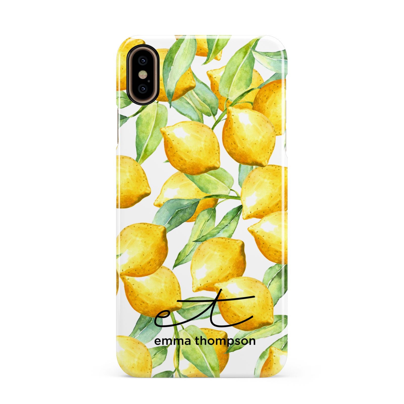 Personalised Lemons of Capri Apple iPhone Xs Max 3D Snap Case