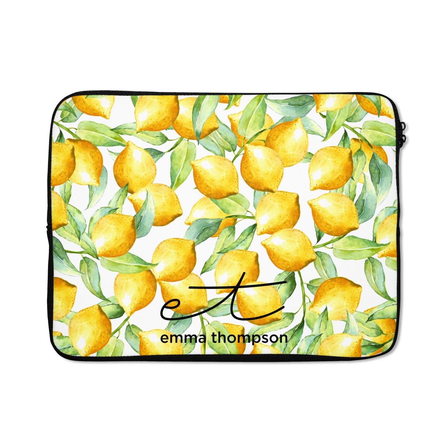 Personalised Lemons of Capri Laptop Bag with Zip
