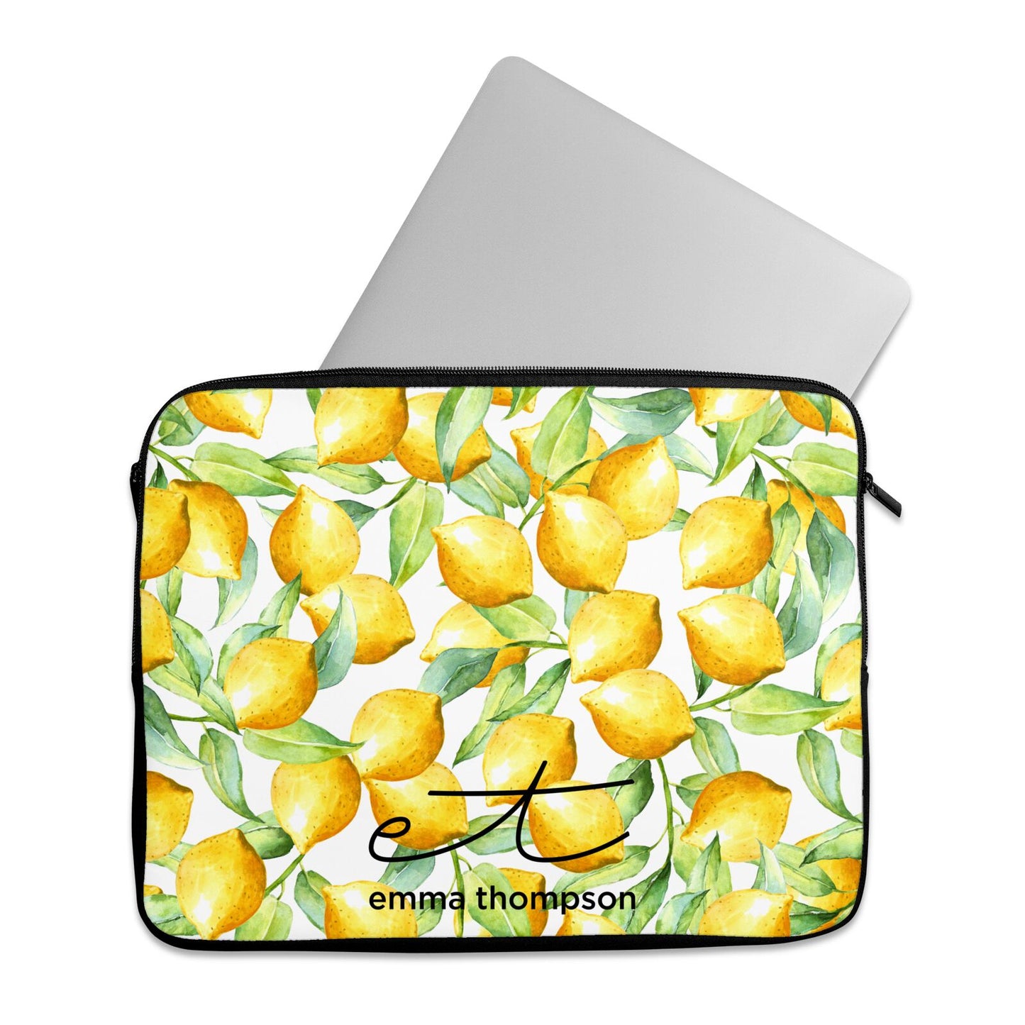 Personalised Lemons of Capri Laptop Bag with Zipper