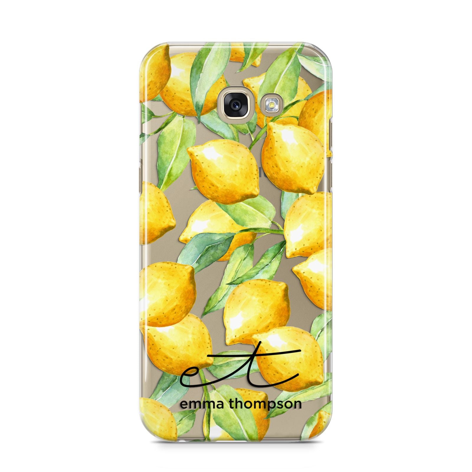 Personalised Lemons of Capri Samsung Galaxy A5 2017 Case on gold phone