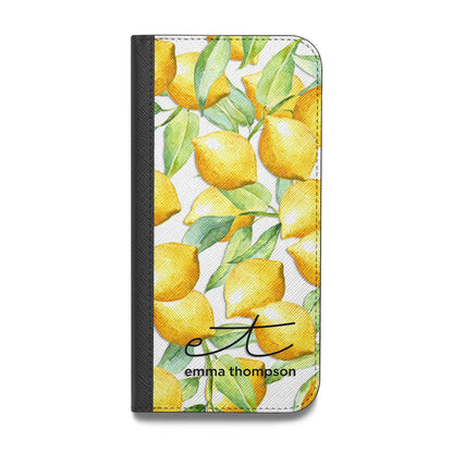 Personalised Lemons of Capri Vegan Leather Flip Samsung Case