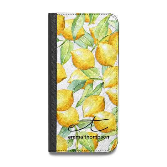 Personalised Lemons of Capri Vegan Leather Flip Samsung Case