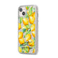 Personalised Lemons of Capri iPhone 14 Plus Glitter Tough Case Starlight Angled Image