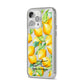Personalised Lemons of Capri iPhone 14 Pro Max Clear Tough Case Silver Angled Image