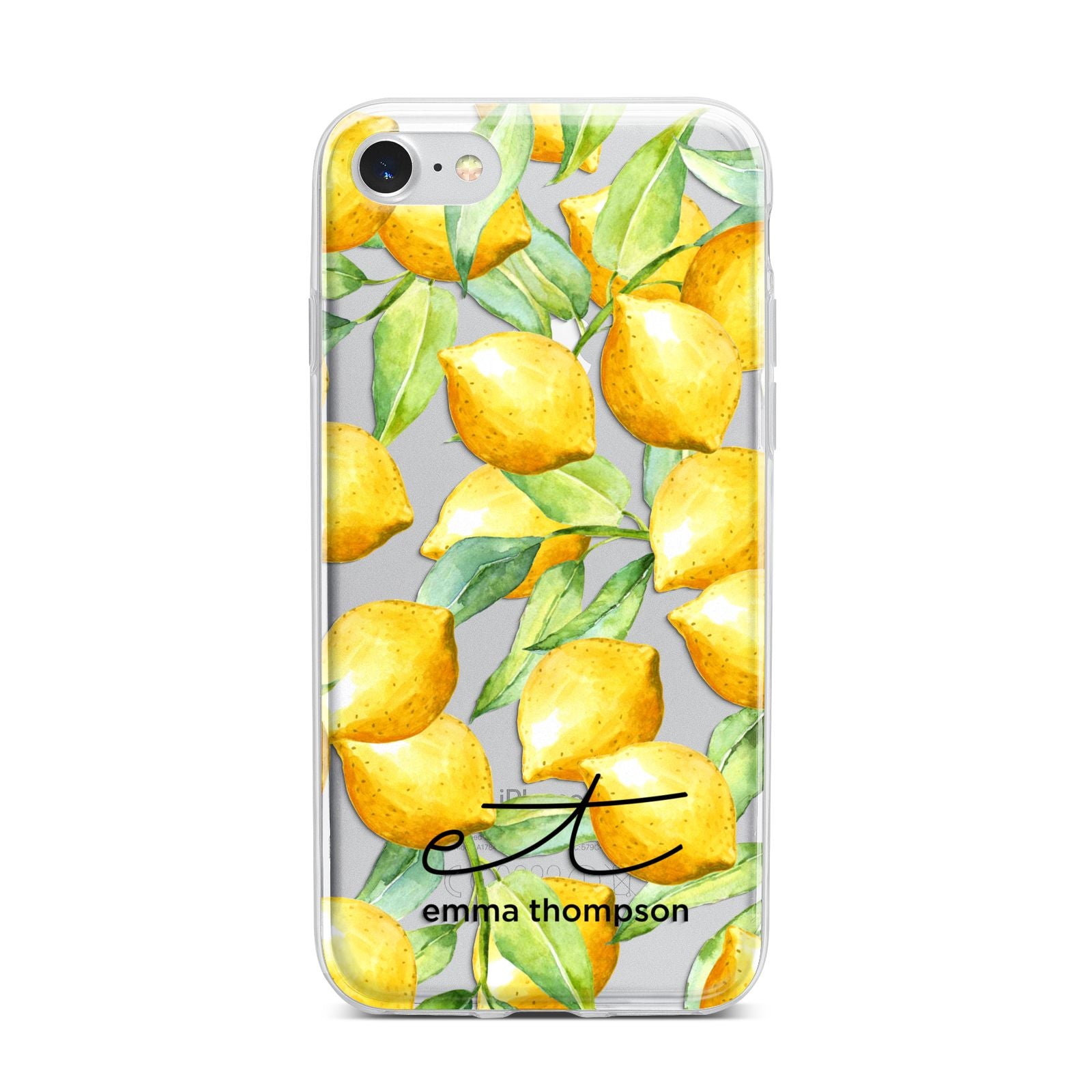 Personalised Lemons of Capri iPhone 7 Bumper Case on Silver iPhone