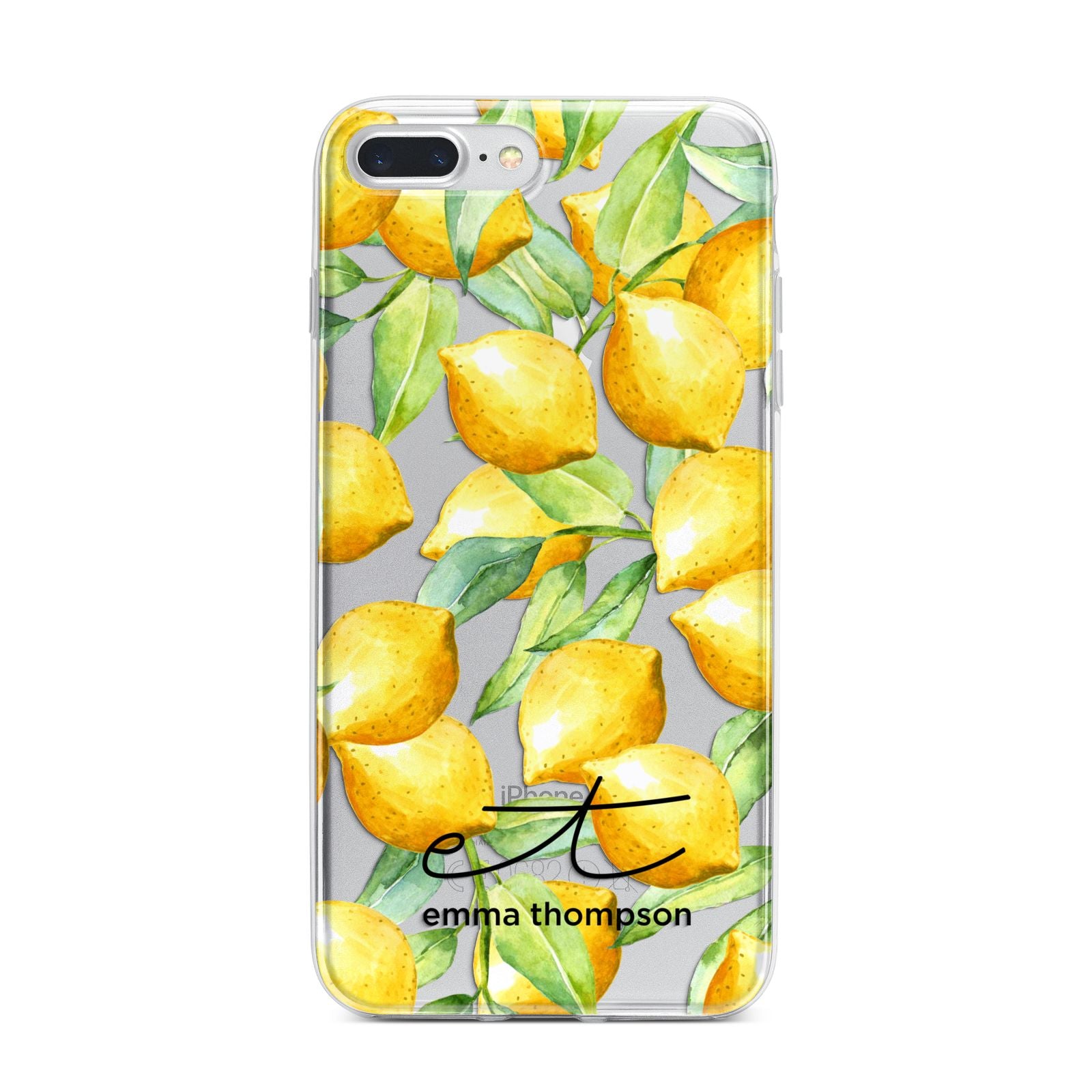 Personalised Lemons of Capri iPhone 7 Plus Bumper Case on Silver iPhone