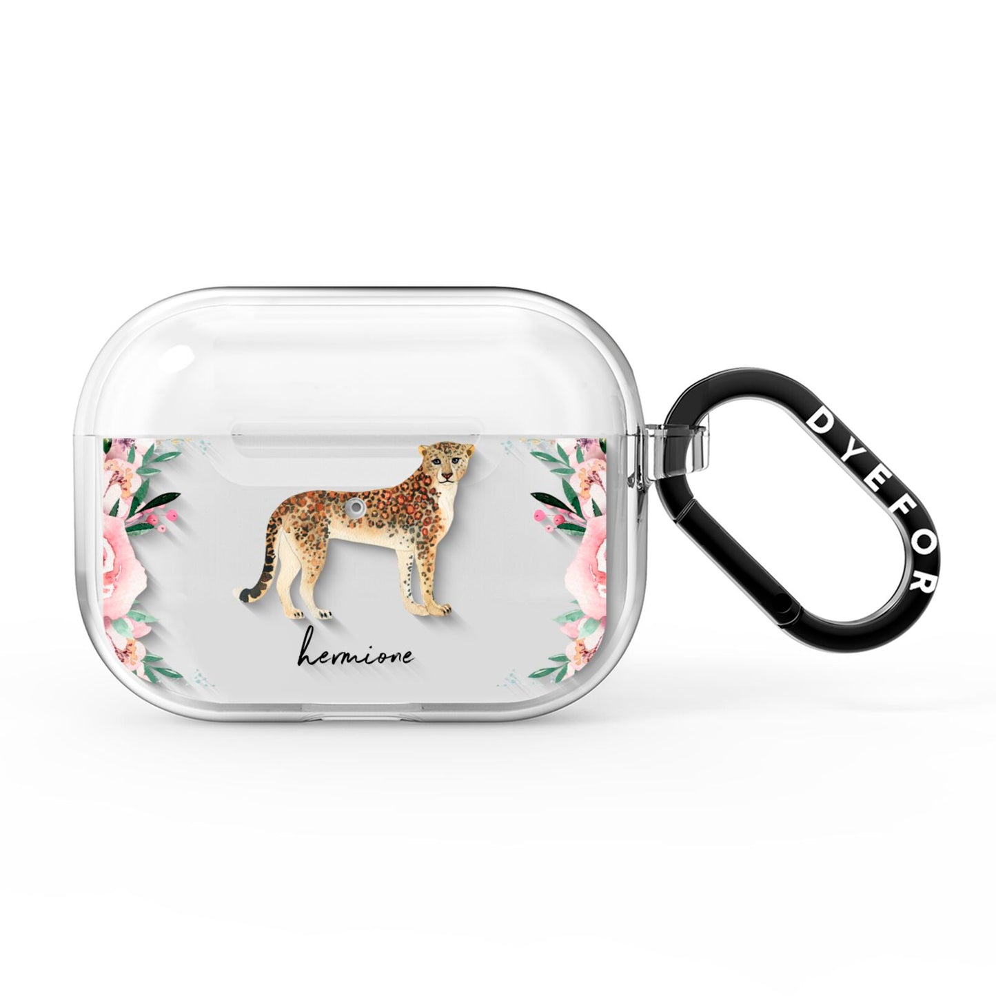 Personalised Leopard AirPods Pro Clear Case