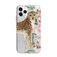 Personalised Leopard Apple iPhone 11 Pro in Silver with Bumper Case
