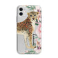 Personalised Leopard Apple iPhone 11 in White with Bumper Case