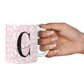 Personalised Leopard Pink White 10oz Mug Alternative Image 4