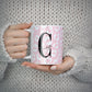Personalised Leopard Pink White 10oz Mug Alternative Image 5