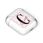 Personalised Leopard Pink White AirPods Case Laid Flat