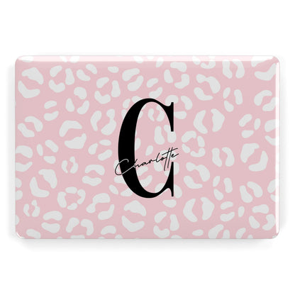 Personalised Leopard Pink White Apple MacBook Case