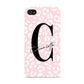 Personalised Leopard Pink White Apple iPhone 4s Case