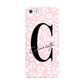 Personalised Leopard Pink White Apple iPhone 5 Case