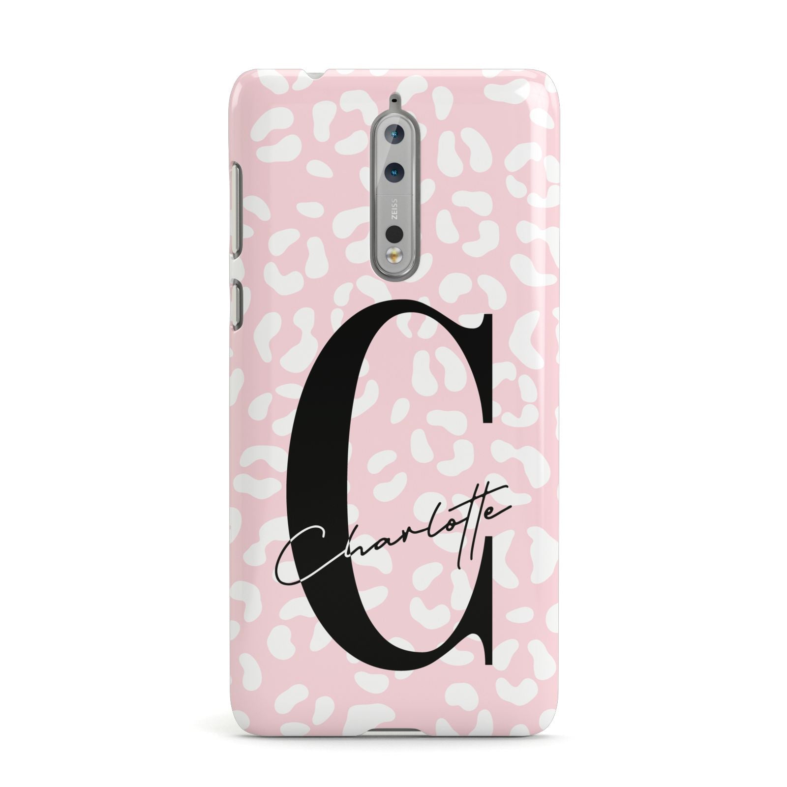 Personalised Leopard Pink White Nokia Case
