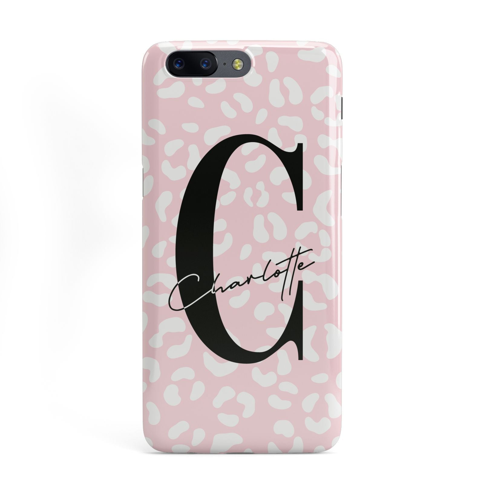 Personalised Leopard Pink White OnePlus Case