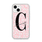 Personalised Leopard Pink White iPhone 14 Clear Tough Case Starlight
