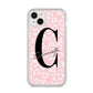 Personalised Leopard Pink White iPhone 14 Plus Clear Tough Case Starlight