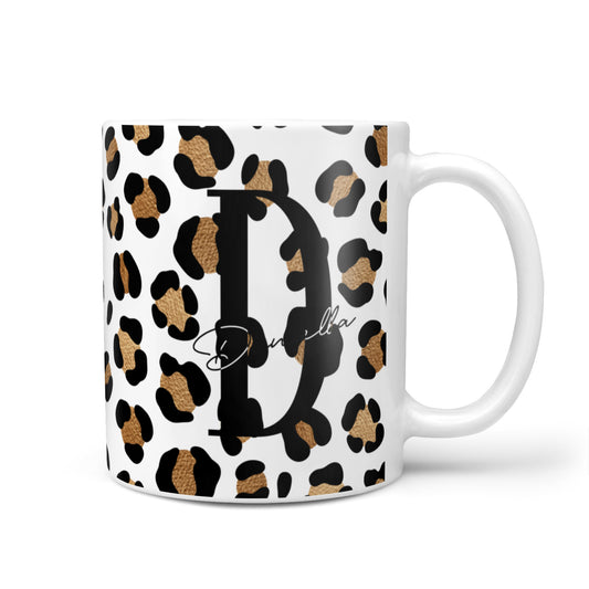 Personalised Leopard Print 10oz Mug