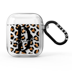 Personalised Leopard Print AirPods Case