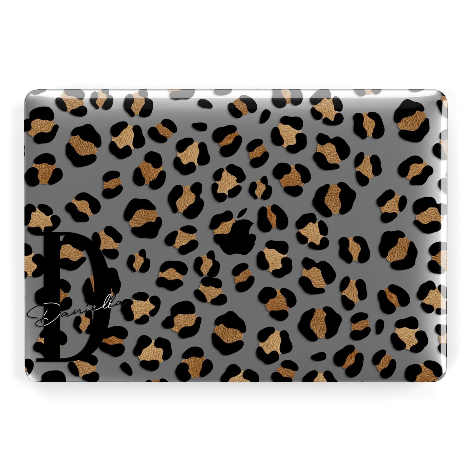 Personalised Leopard Print Apple MacBook Case