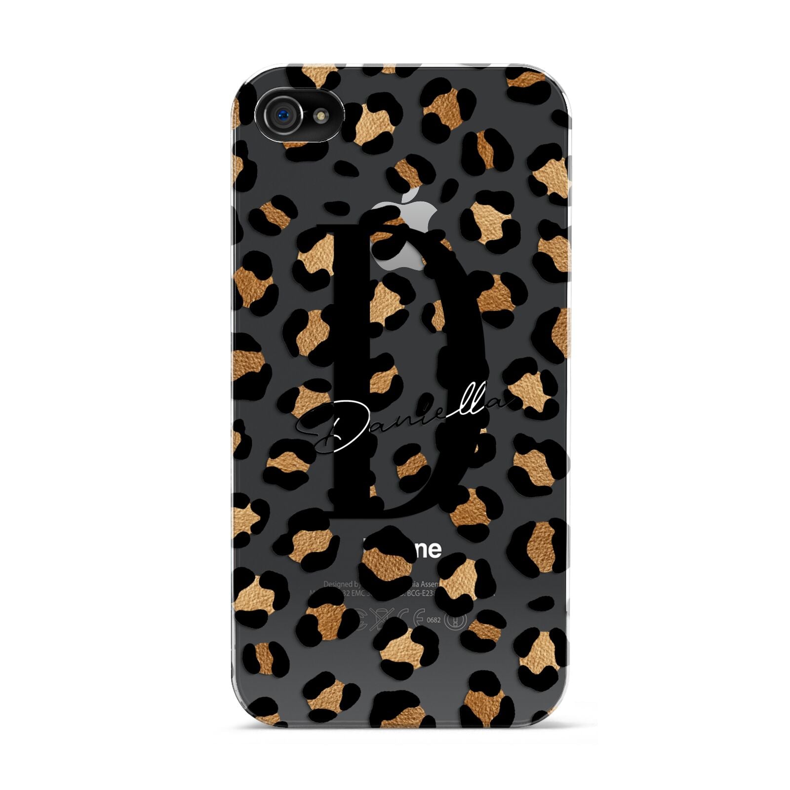 Personalised Leopard Print Apple iPhone 4s Case