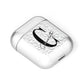 Personalised Leopard Print Clear AirPods Case Laid Flat