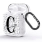 Personalised Leopard Print Clear AirPods Glitter Case Side Image