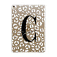 Personalised Leopard Print Clear Apple iPad Gold Case