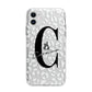 Personalised Leopard Print Clear Apple iPhone 11 in White with Bumper Case
