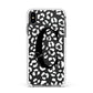 Personalised Leopard Print Clear Apple iPhone Xs Max Impact Case White Edge on Black Phone