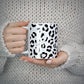 Personalised Leopard Print Clear Black 10oz Mug Alternative Image 5