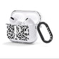 Personalised Leopard Print Clear Black AirPods Clear Case 3rd Gen Side Image