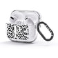 Personalised Leopard Print Clear Black AirPods Glitter Case 3rd Gen Side Image