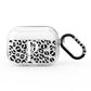 Personalised Leopard Print Clear Black AirPods Pro Clear Case