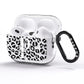 Personalised Leopard Print Clear Black AirPods Pro Glitter Case Side Image