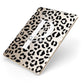 Personalised Leopard Print Clear Black Apple iPad Case on Gold iPad Side View