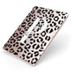 Personalised Leopard Print Clear Black Apple iPad Case on Rose Gold iPad Side View