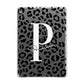 Personalised Leopard Print Clear Black Apple iPad Grey Case