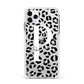 Personalised Leopard Print Clear Black Apple iPhone 11 Pro Max in Silver with White Impact Case